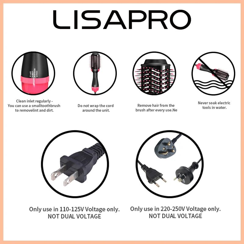 LISAPRO 3 - in - 1: Seca, Modela e Dá Volume em Apenas Uma Etapa! - ALPHA SHOP