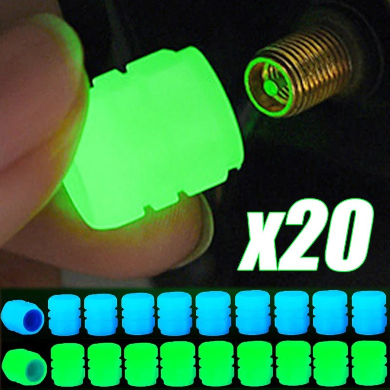 Luminous Tire Valve Caps for Cars, Motorcycles, and Bikes - ALPHA SHOP