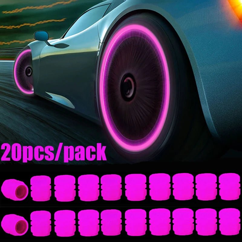 Luminous Tire Valve Caps for Cars, Motorcycles, and Bikes - ALPHA SHOP