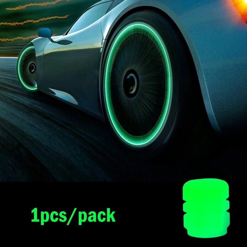 Luminous Tire Valve Caps for Cars, Motorcycles, and Bikes - ALPHA SHOP